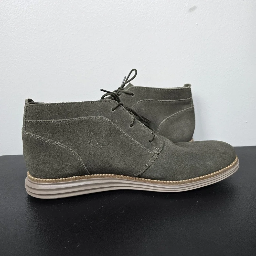 Cole Haan Boots‎ Mens 11 Green Original Grand Suede Chukka Casual Comfort Shoes